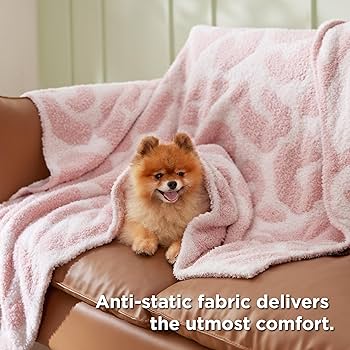 Amazon.com: Bedsure Leopard Throw Blanket, Pink Fall Knit